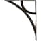 Ekena Millwork Galveston Wrought Iron Bracket, (Triple center brace), Antiqued Pale Gold 2"W x 12"D x 15"H BKTM02X12X15TGLAPG - alternate 8
